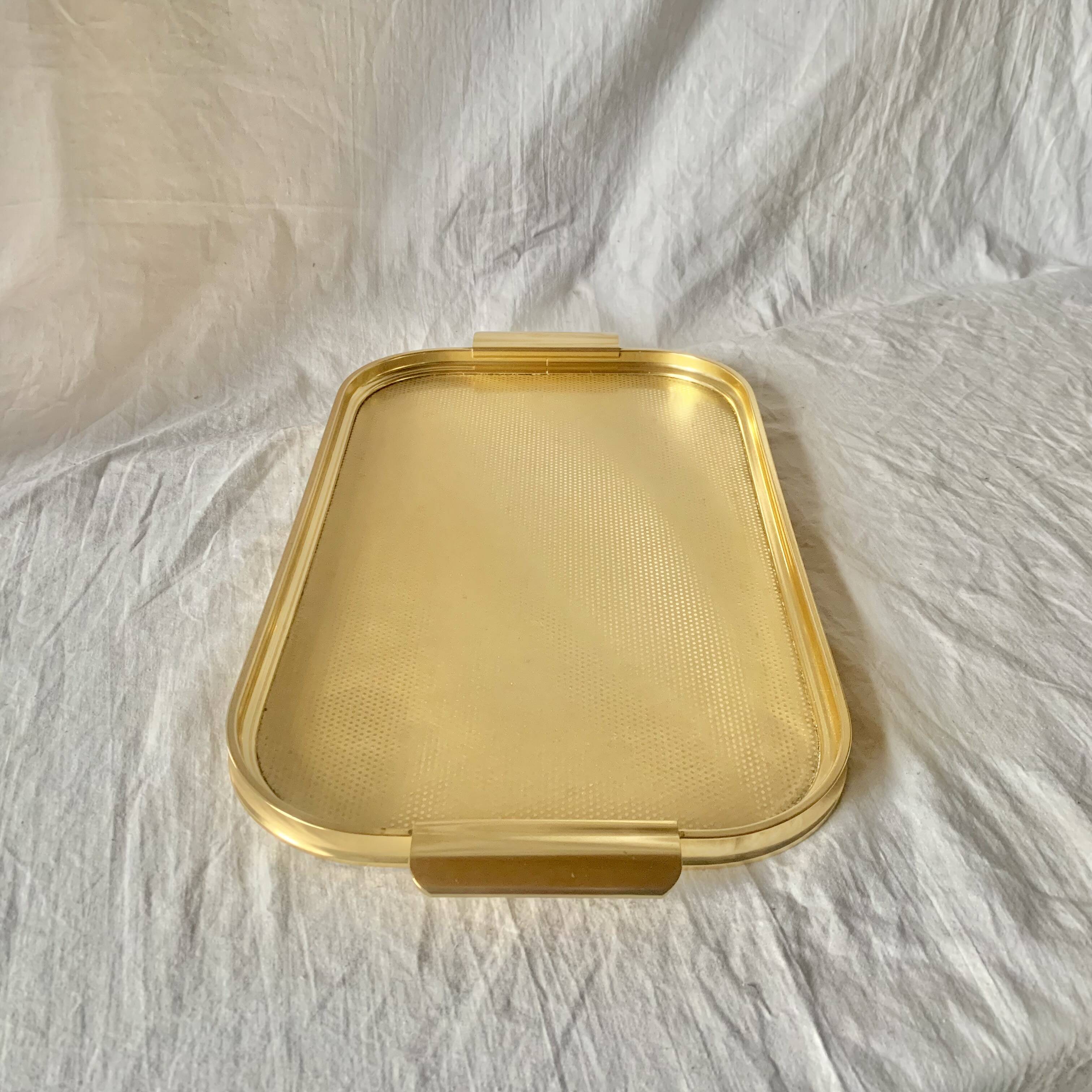 Vintage Carefree Gold Anodized Aluminum Tray - Made in England