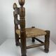 Chaise basse en bois tourné Bobbin à la manière de Charles Dudouyt, France, années 1950