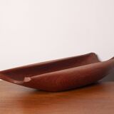 Organically Carved Serving Tray in Teak, 1950s Denmark