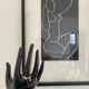 Black ceramic ring hand