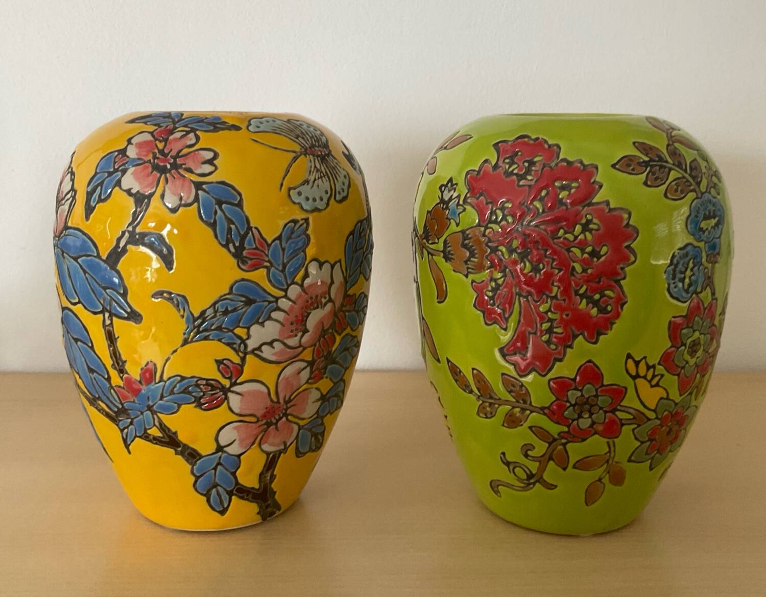 Duo de vases vintage en céramique