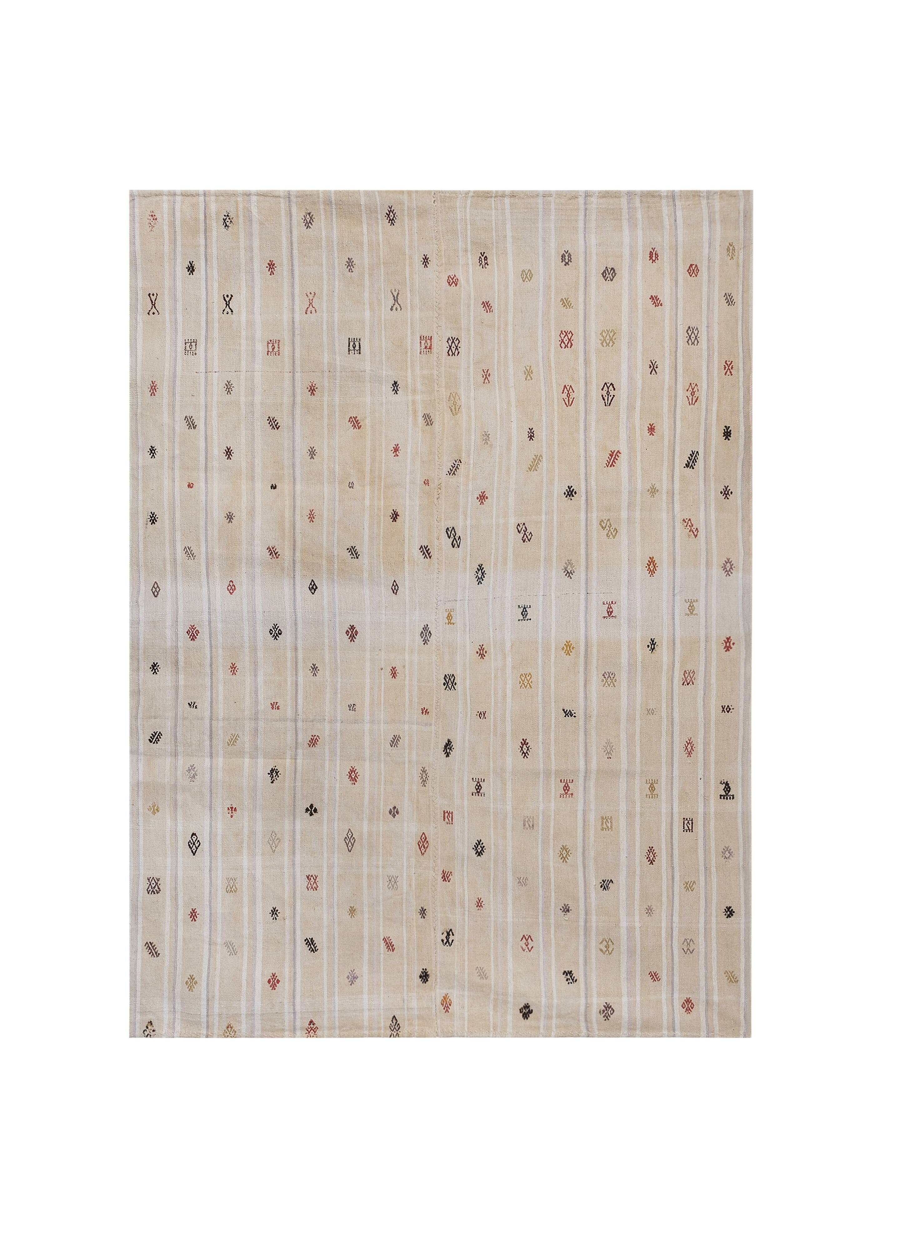 Vintage Turkish Oushak Handwoven Rug 156x212 cm