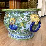 Paire de cache pots en faience