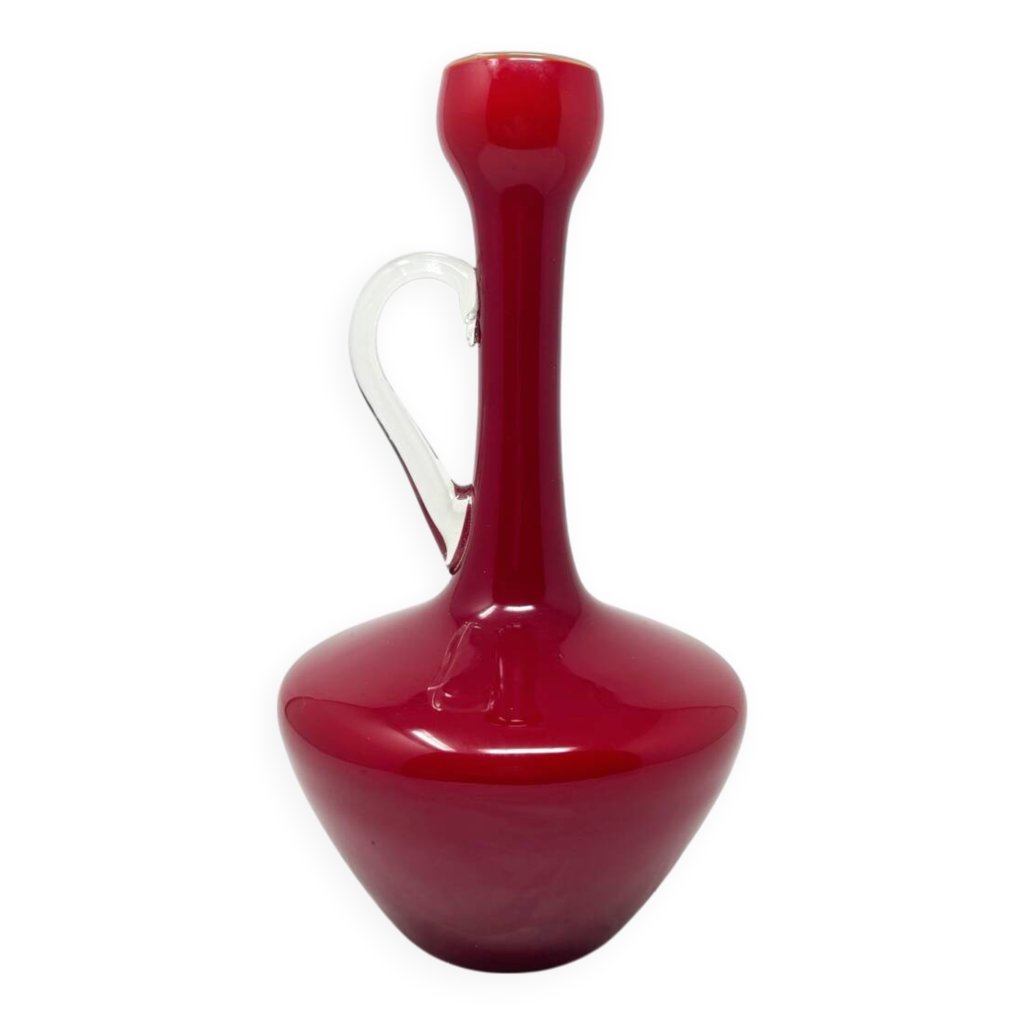Vase rouge grenat en opaline Empoli