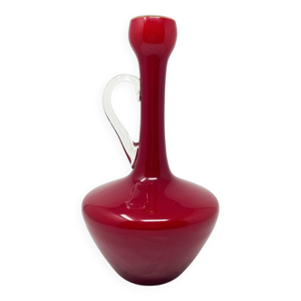 Empoli Opaline Garnet Red Vase