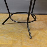 Living room in rattan and black lacquered iron by Rohe Noordwole circa 1950