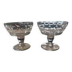Paire de coupes en cristal