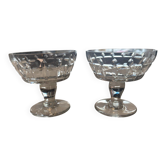 Paire de coupes en cristal Baccarat France signées