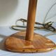 Table lamp in wood and rattan, 50s raffia lampshade