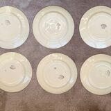 6 K&G Luneville Art Deco Dessert Plates Fructidor Model