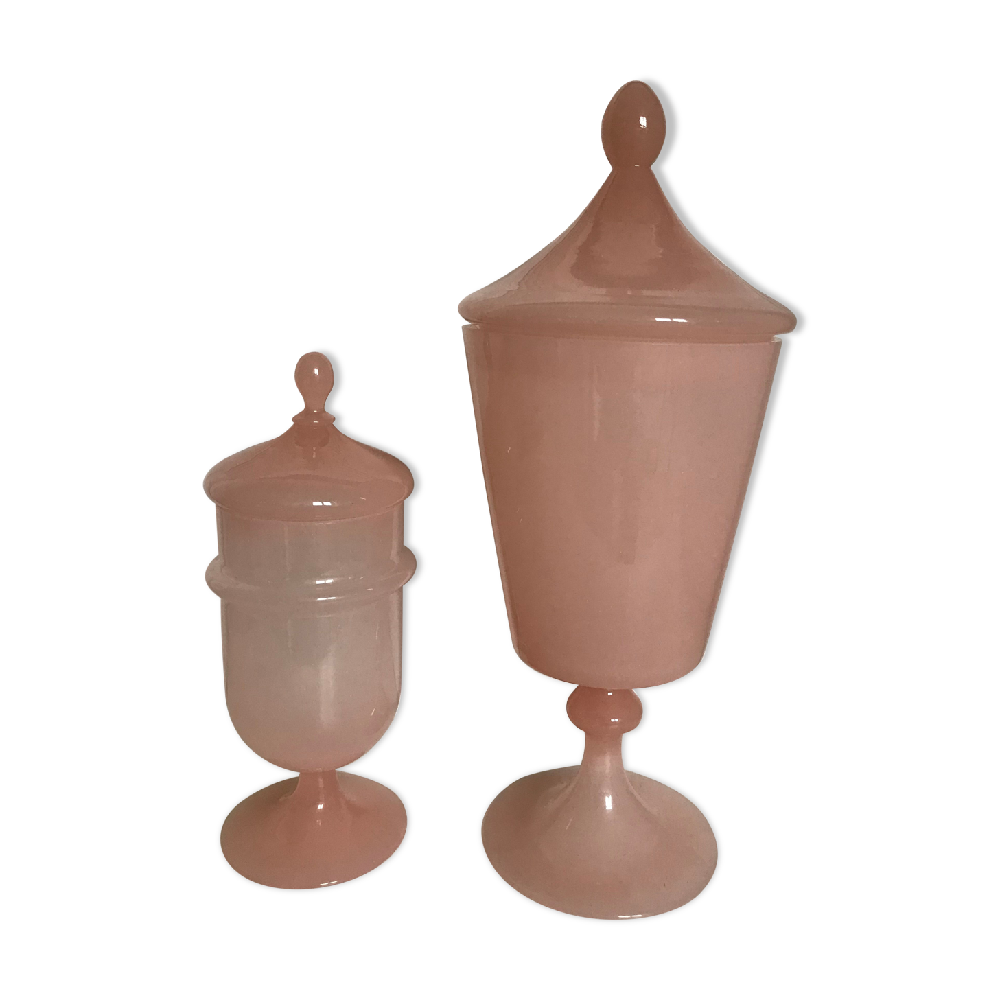 Opaline candy boxes 32 and 21cm