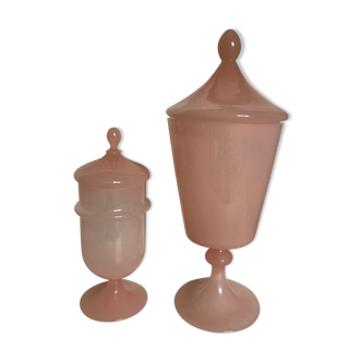 Opaline candy boxes 32 and 21cm