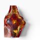 Vintage Murano glass bowl/plate in orange-red with swirling patterns.