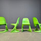 Set of 4 casalino dining chair by Alexander Begge for Casala, 1970s