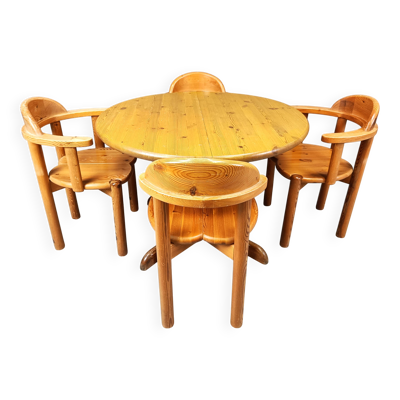 Ensemble de salle à manger en pin Rainer Daumiller pour Hirtshals Savvaerk - ensemble de 4.