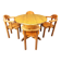Rainer Daumiller pine wood dining set for Hirtshals Savvaerk - set of 4