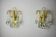 Pair of Venini "drops" wall lights, 2 levels, murano glass, Italy, 1970