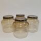 Set of 4 vintage 70s smoked glass water glasses