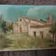 Oil painting fortunato giulio faini 1869-1952 basilica montefiesole