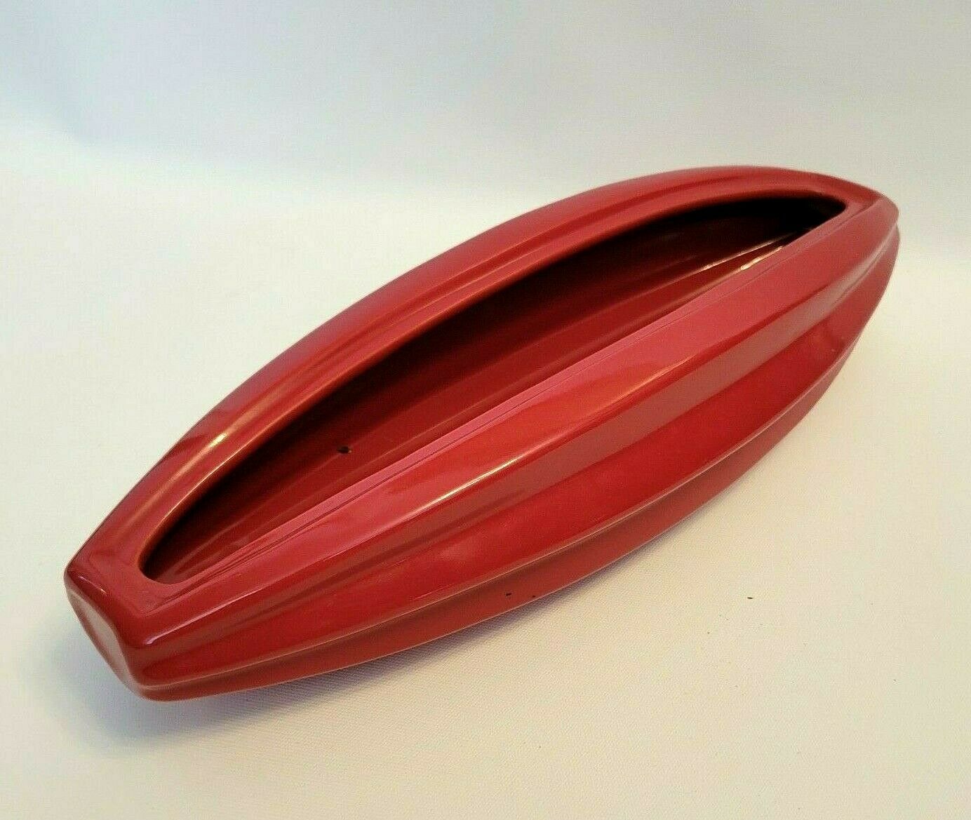 Recycle bin centerpiece design ceramic red