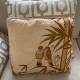 Vintage cushion decorated with birds, Thailand