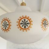 Vintage glass pendant lamp from the 70s