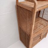 Buffet rattan bookcase shelf