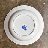 St Amand round hollow dish in blue earthenware