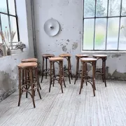 Set of 8 bistro-style bar stools Baumann.