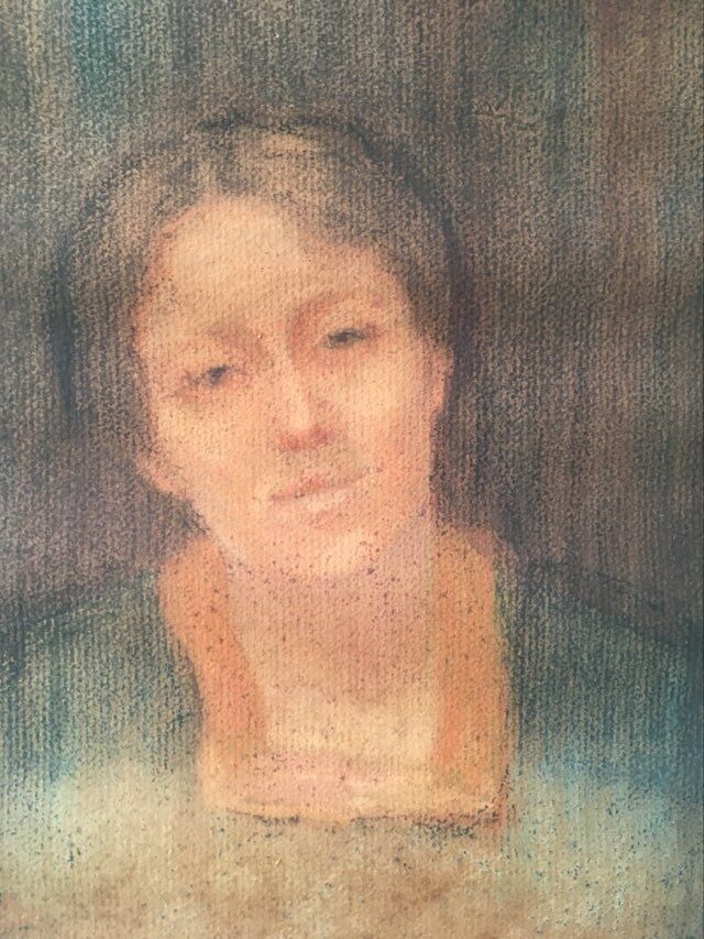 Bucolic old portrait painting