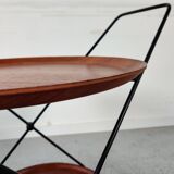 Scandinavian teak and metal dessert by Paul Nagel, Made in sweden 60s