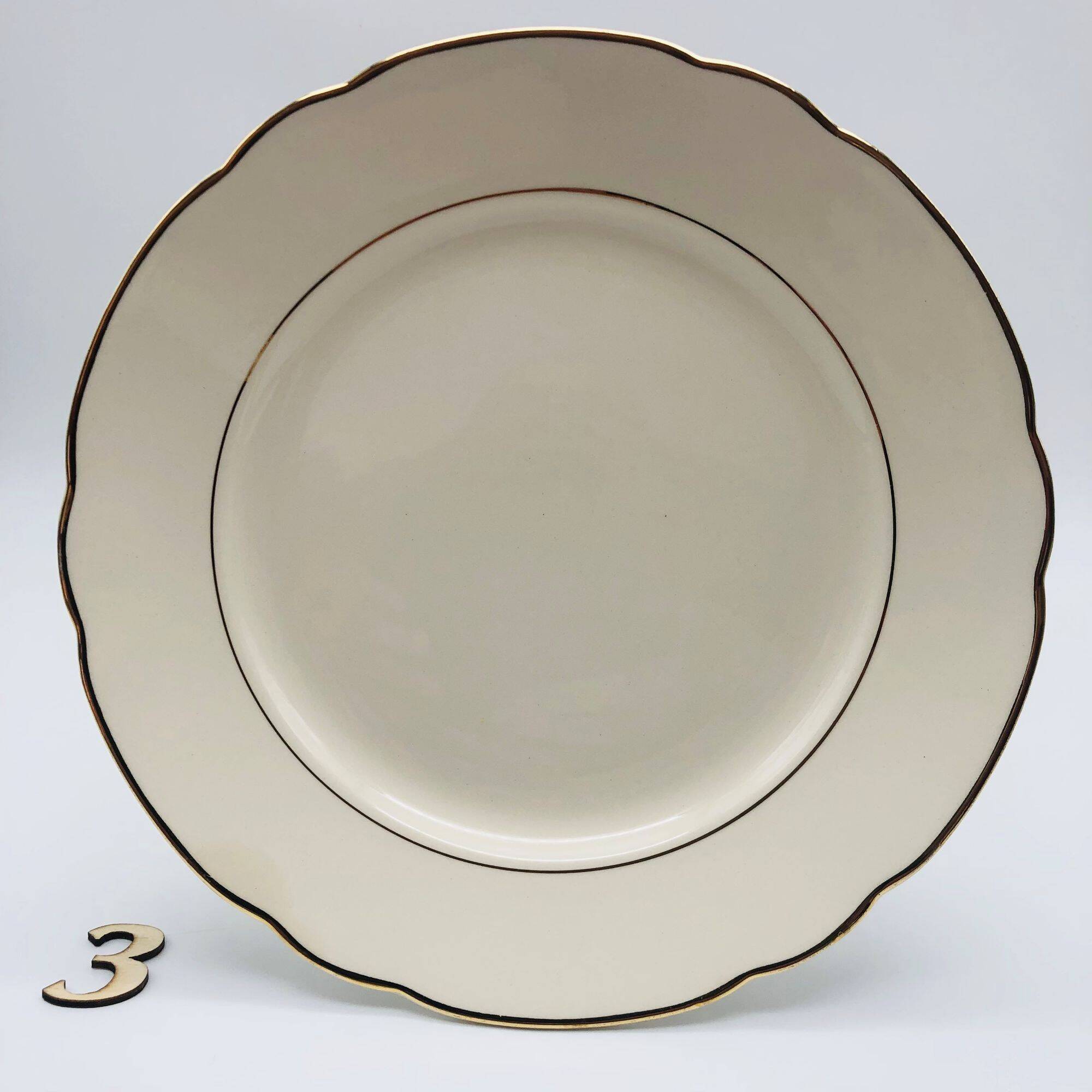 6 Antique Dinner Plates Stamped “Villeroy & Boch”.