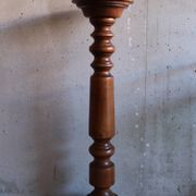 Vintage turned wooden column selette pedestal