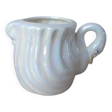 Iridescent Ceramic Swan Tumbler, Swan Pot Bathroom Decoration