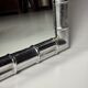 Large faux bamboo mirror chrome