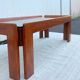 Afra and Tobia Scarpa wood and smoked glass coffee table
