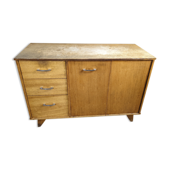 Scandinavian compass foot chest of drawers