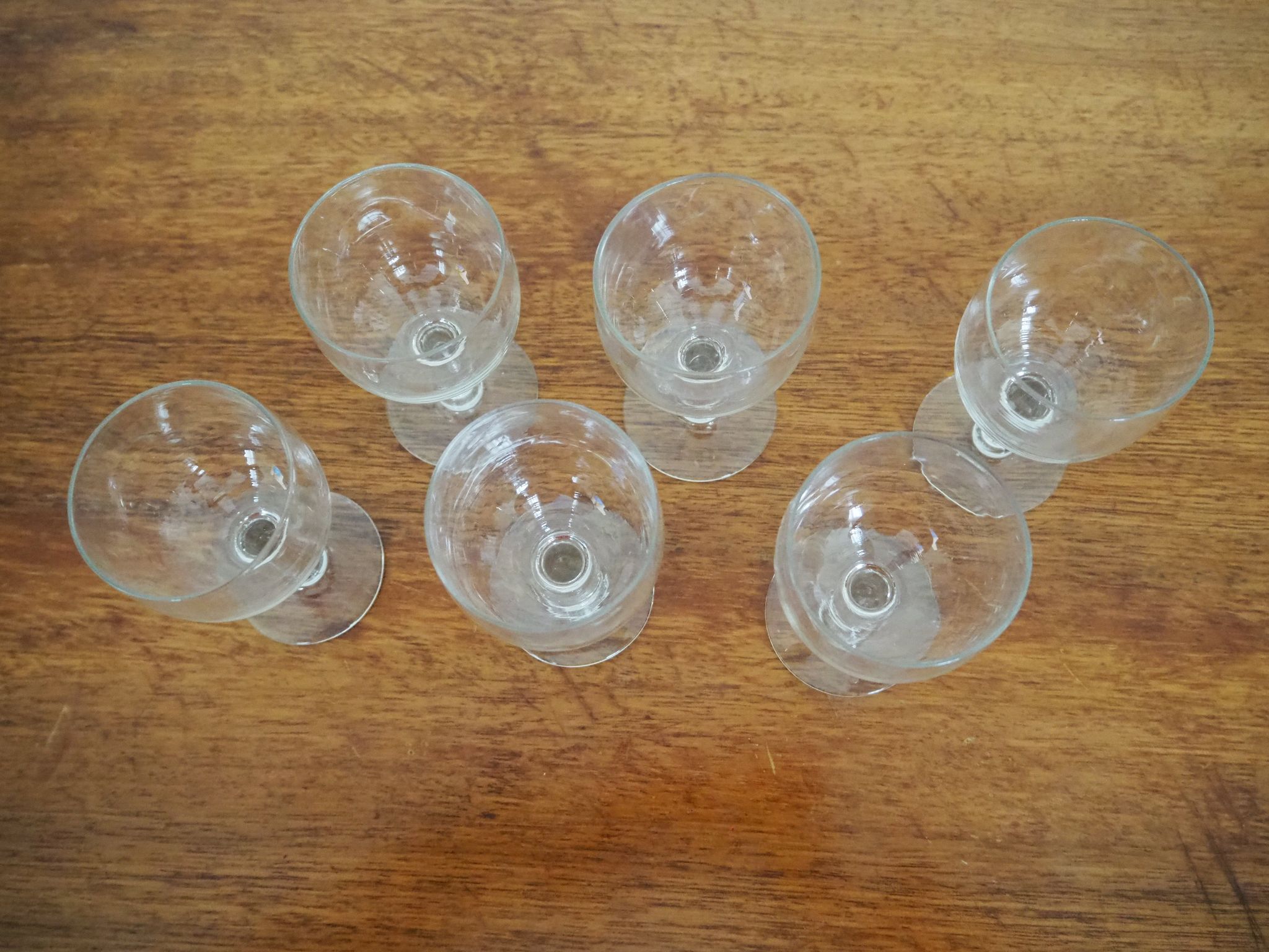 6 old balloon glasses – Bistrot style – XXth century