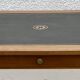 Desk XIXth Century, turned feet, walnut and leather