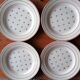 Old dessert plates, Kg Lunéville earthenware, graphic pattern, vintage 60
