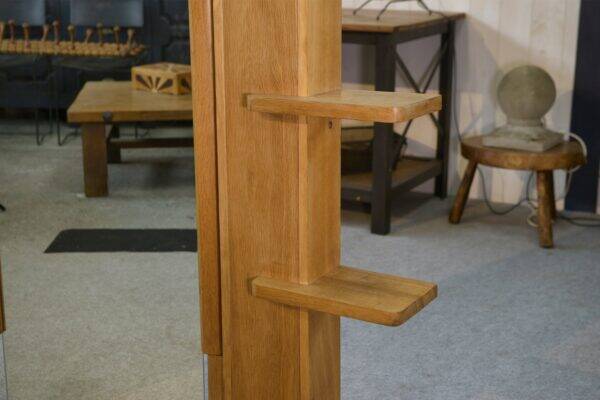 Wall shelf with adjustable mirror by Guillerme et Chambron for Votre Maison 1960's