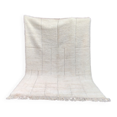 Tapis berbère graphique blanc