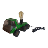 Vintage green metal truck toy lamp