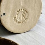 Tasse à café et soucoupe en céramique rustique