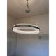 Murano Glass Pendant Chandelier Hammered Clear Glass in Polish Kromo Ring W
