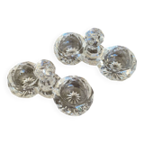 2 vintage Baccarat cut crystal salt cellars