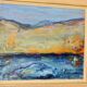 Peinture à l'huile sur toile du milieu du siècle " Paysage " - Vintage et imprimé