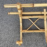 Rattan coat rack