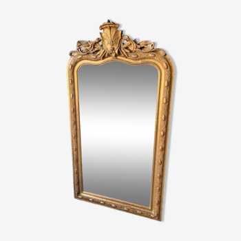 Ancient gilt mirror from the 19th century