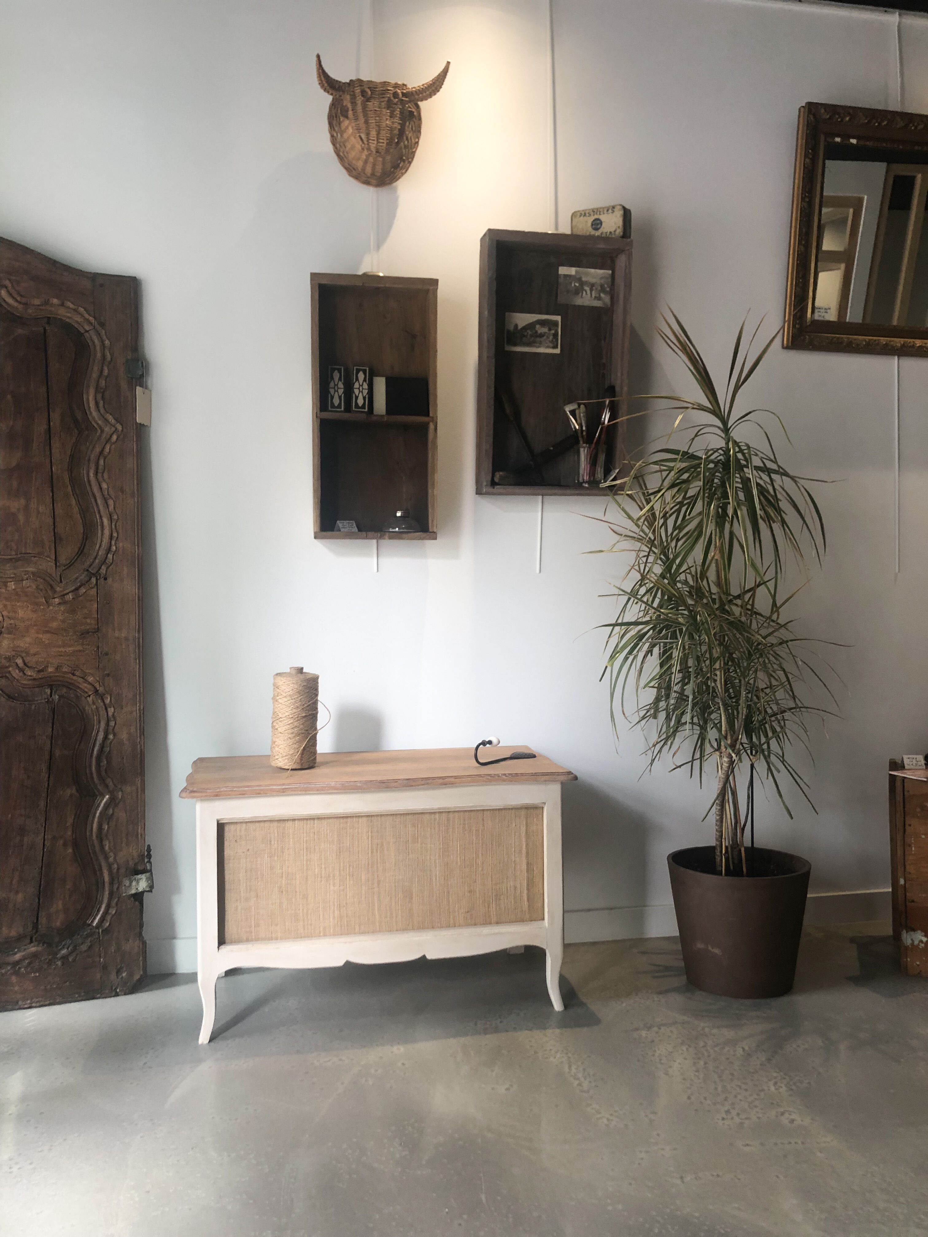 Coffre relooke chene et jute